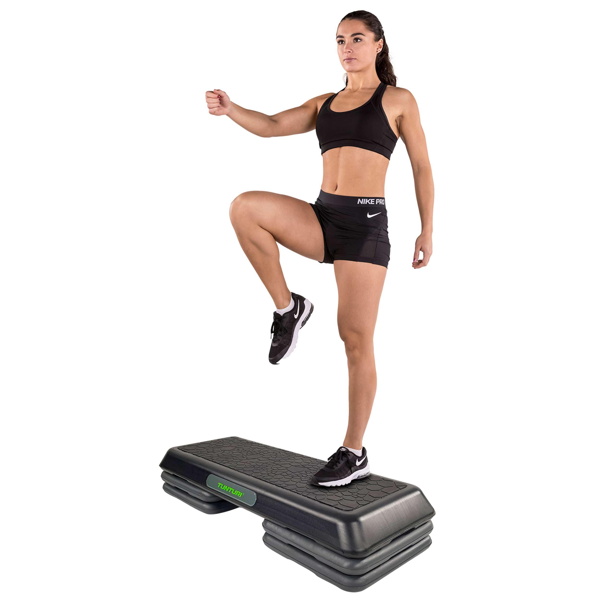 Tunturi Verstellbarer Aerobic Stepper, Step Bank, XXL, 3 Stufen, rutschfest