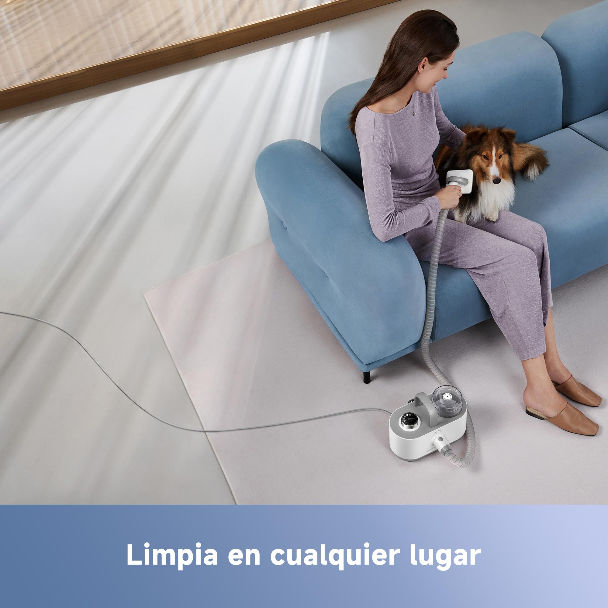 Mova G1 Pro Aspiradora de Mascotas, 11 Kpa Succión, Cuidado Inteligente, Arranque Progresivo, 4 Modos de Potencia Independientes, Cuidado de Mascotas 7 En 1, Diseño De Reducción De Ruido