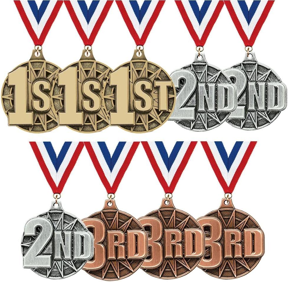 Crown Awards 2" First, Second, and Third Place Achievement Medals