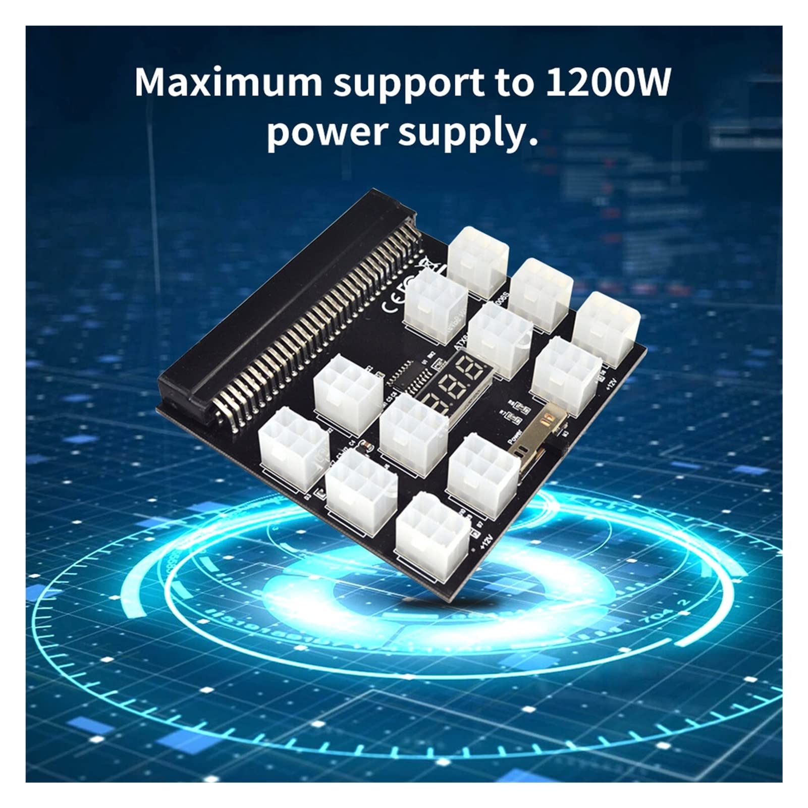 Adattatore di alimentazione PCI-E 12 V 12/17 x 6 pin per server HP 1200 W 750 W PSU Server GPU BTC Mining (17 x 6 pin)