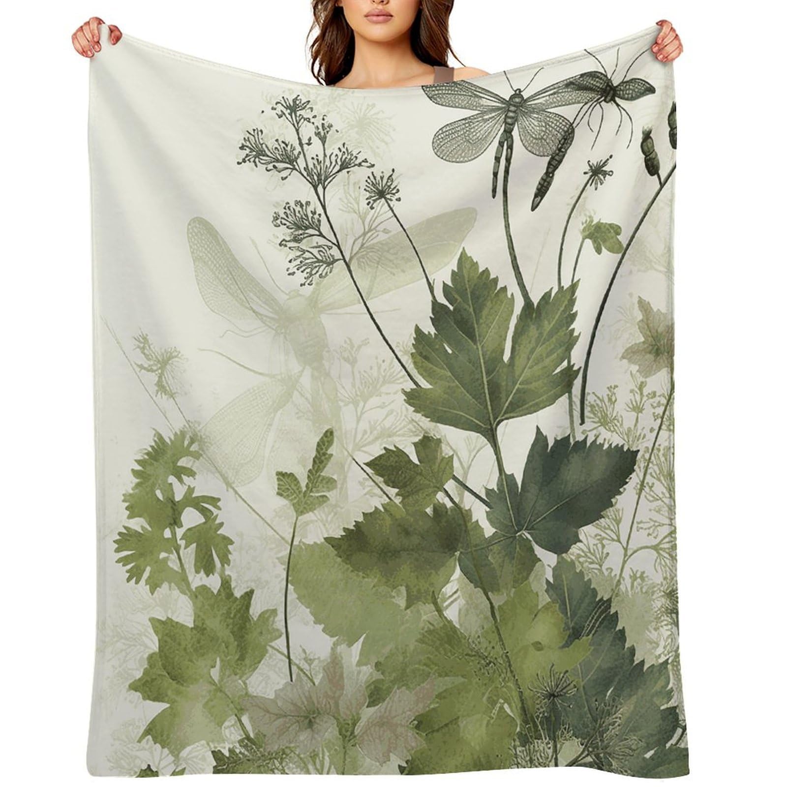 Fekiloot Style Foliage And Herbs Throw Blankets Camping Blanket30 X40