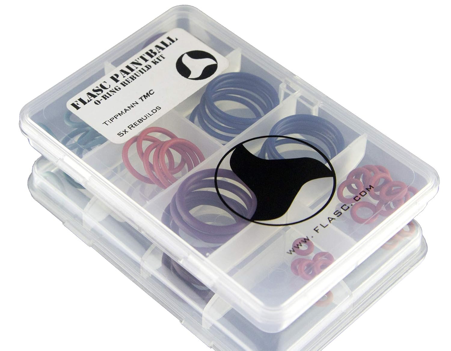 O-Ring Rebuild Kit – Fits Tippmann TMC and Stormer Markers – Color Coded, 5X Full Rebuilds, Storage Case Included