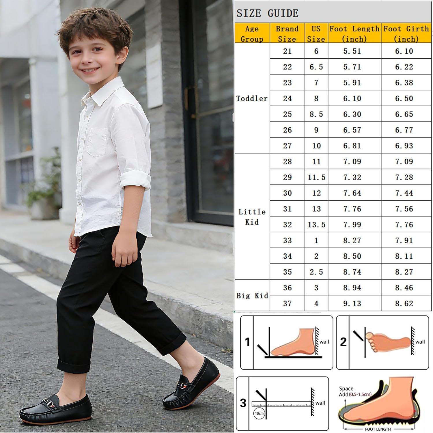 DADAWEN Kids' Soft Leather Penny Loafers - Image 3