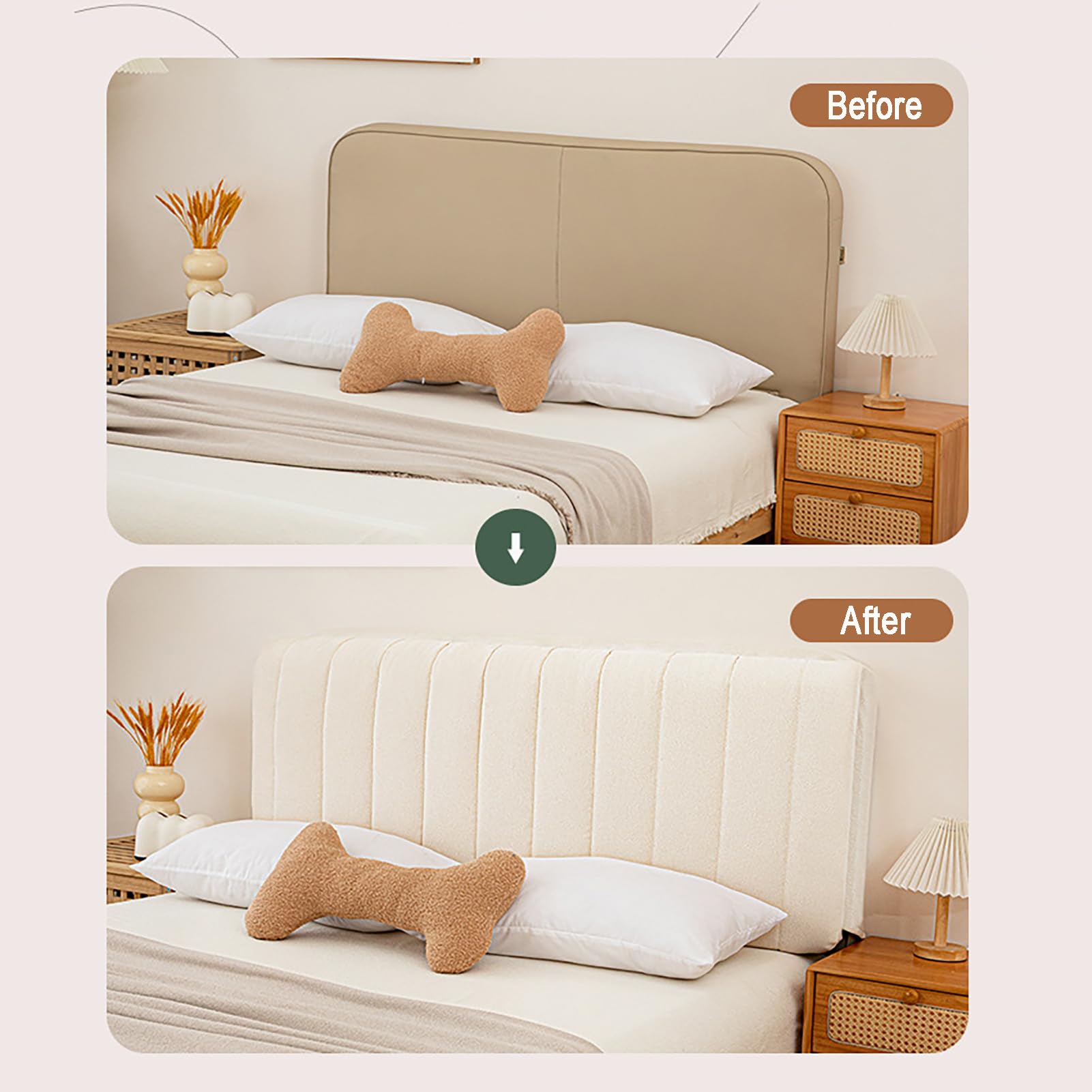Plush Bed Headboard Cushion, Backrest Pillow, Bed Support