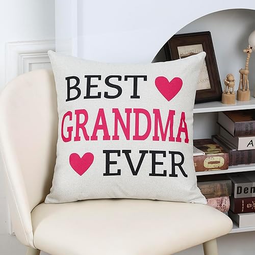 Miniatura 3 de MADIZZ Funda de almohada de 18 x 18 pulgadas, regalo para abuela, la mejor abuela del mundo, cumpleaños para abuela