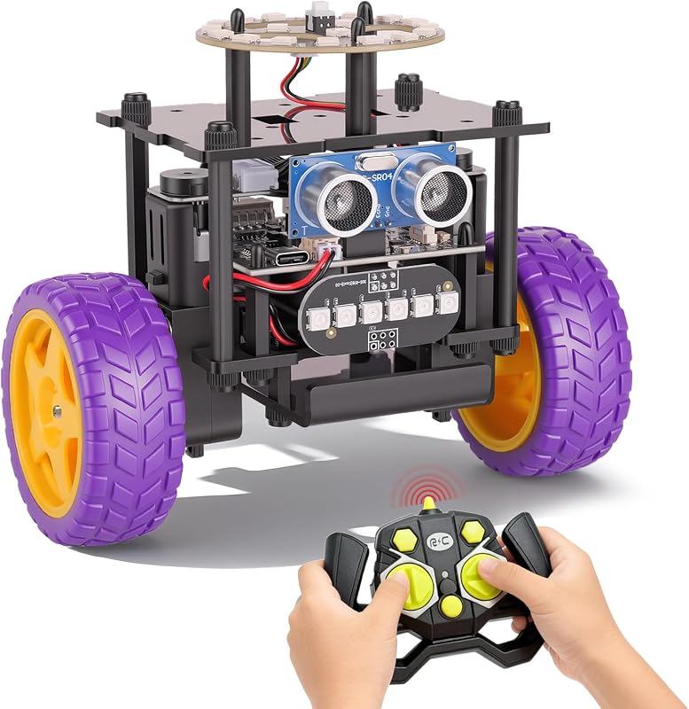 Kit de auto robot inteligente, robótica para niños de 8 a 12 años 12 a 16 años | Juguete STEM para niños de 8 a 13 años, kit de construcción de juguete robot de control remoto, regalo educativo para adolescentes y niñas de 8 a 16 años