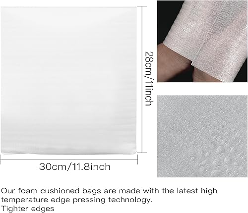 Miniatura 2 de Bolsas de espuma, paquete de 100 bolsas de espuma con cojines, bolsas de embalaje de espuma, bolsas de embalaje contra astillas y roturas para