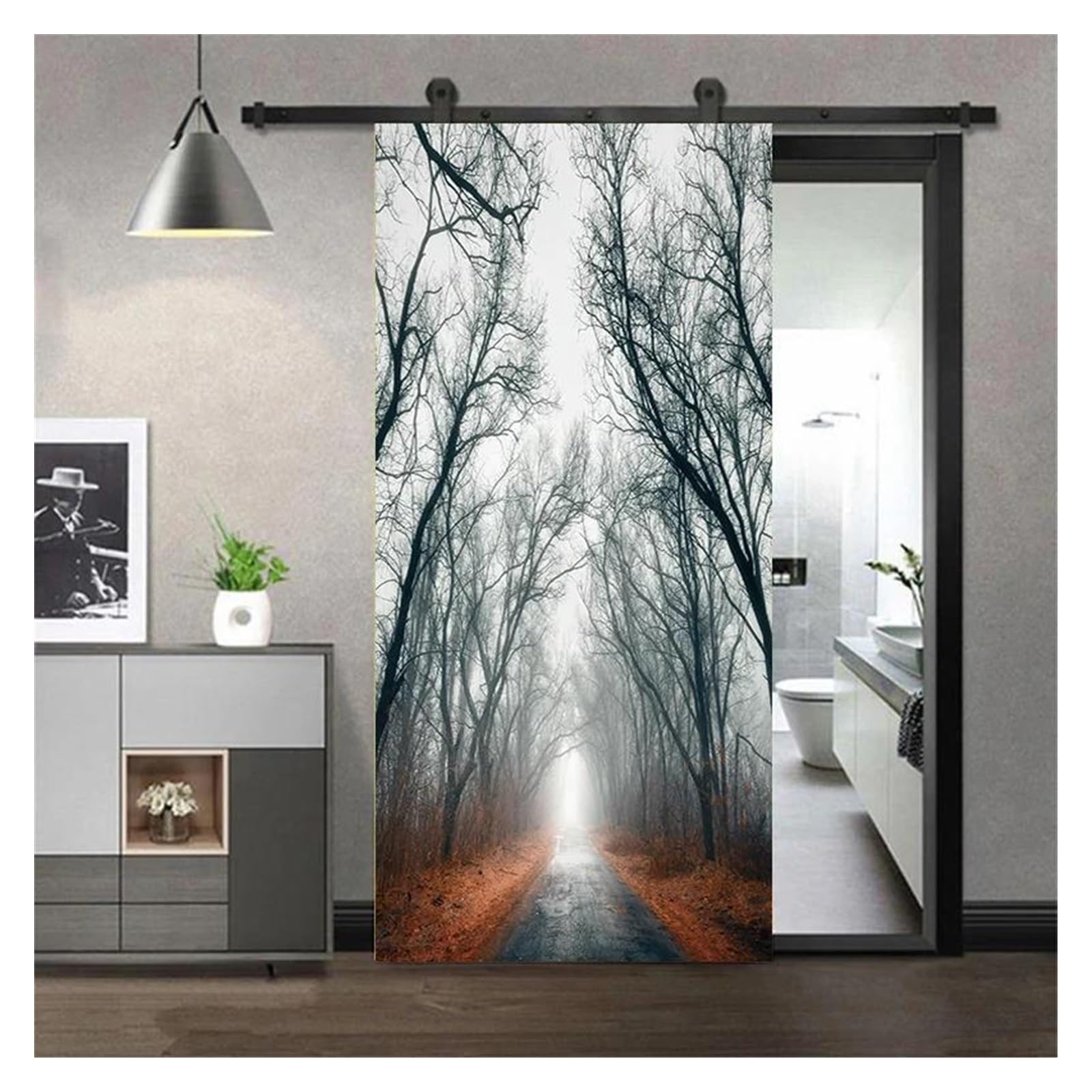 Sticker de porte 3D décoration chambre sparadrap mural PVC 40x120