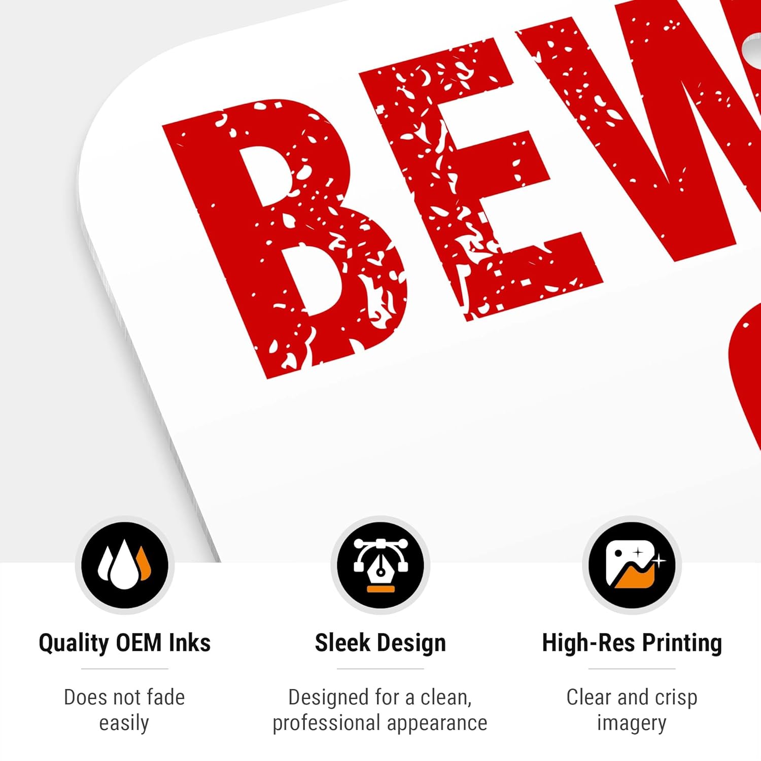 Funny Beware Sign, Beware of Well Just Beware, 12x18 Inches, 55 mil Thick HDPS (high Density polystyrene), Made in USA