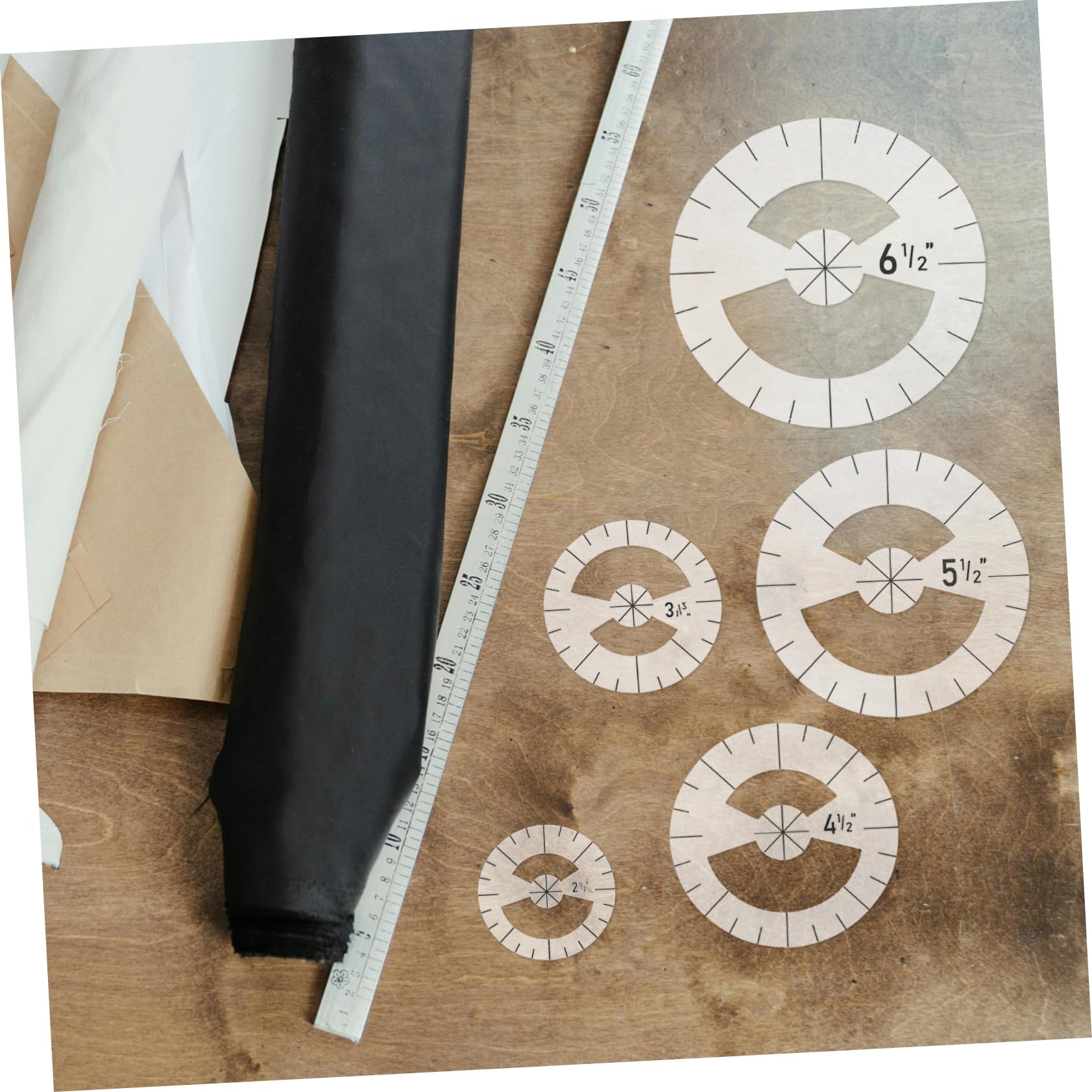 Uonlytech 3 Sätze Patchwork -herrschervorlage Diy-patchwork-vorlagenlineal Quiltlineal-vorlage Strapazierfähiges Quiltlineal Quiltwerkzeuge Acryl Transparent 5 Stück * 3
