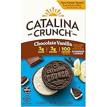 Catalina Crunch Chocolate Vanilla Sandwich Cookies, 5.9 oz 14 cookies | Low Carb, Low-Sugar Snacks, Keto Snacks