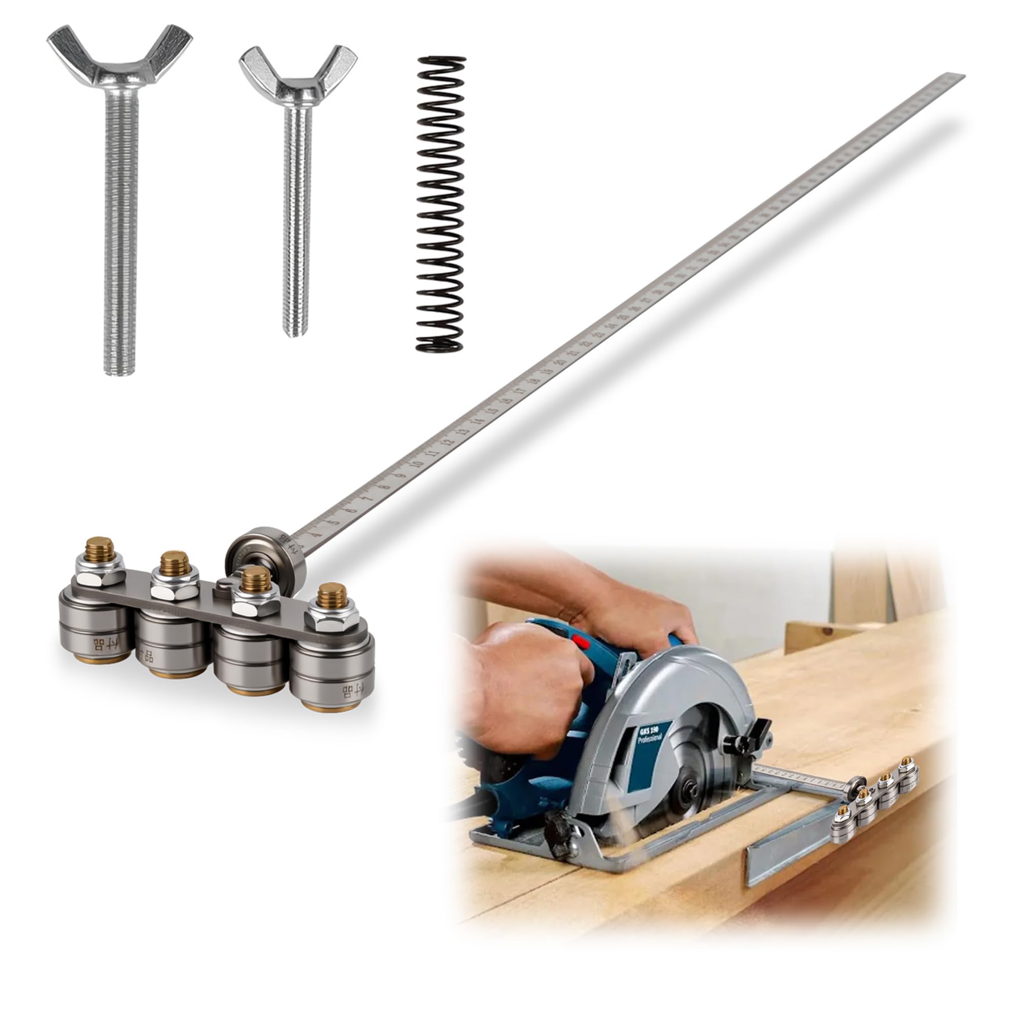 Adjustable Circular Saw Guide Rail for Precision Cutting, 600mm
