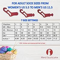 Vista 6 de Red Suricata Bloqueadores de calcetines de tamaño ajustable - Par de camillas para tejer y calcetines de ganchillo (2)