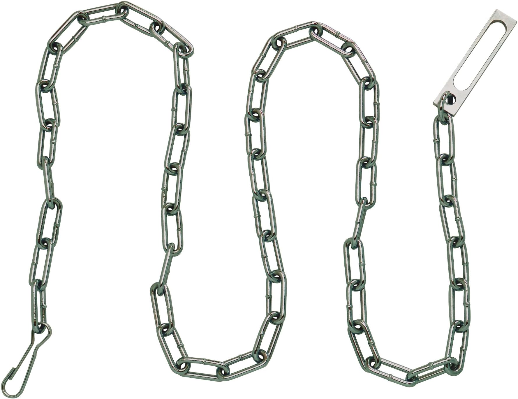 Security Plated Chain with Oversize Pass-Through Link and Heavy Duty Snap at Either End (60-Inch)