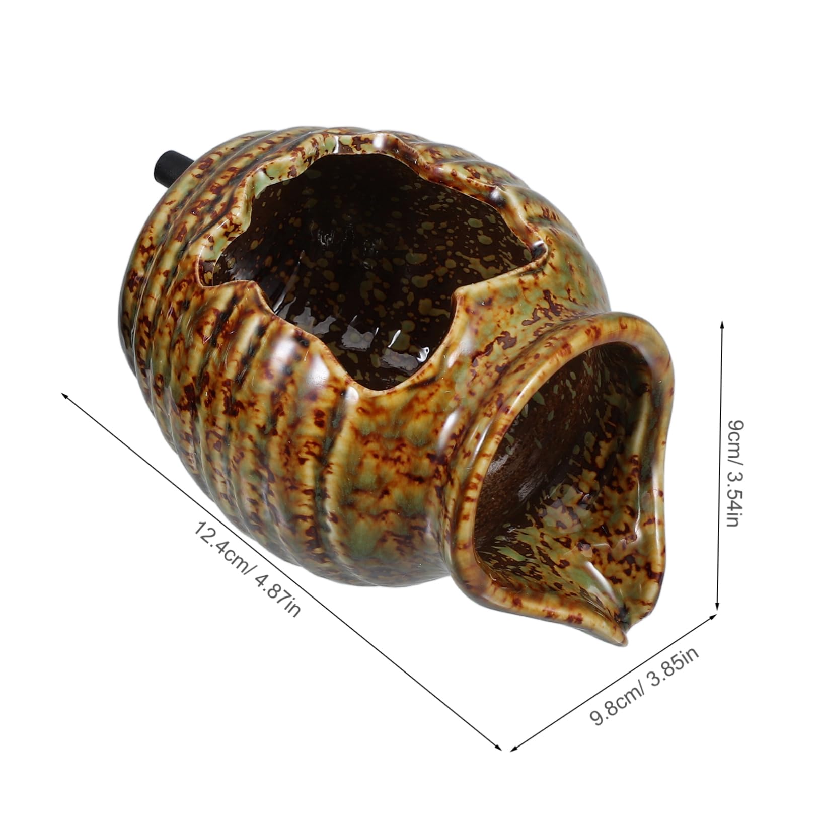 FUNOMOCYA Cultivate Ancient Fish Keeping Tradition 2pcs Ceramic Jar Fountain Waterfall for Garden Dec