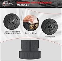 Vista 4 de alfombra de carga para maletero, protector de cubierta de asiento trasero de elastómero termoplástico (alfombra de maletero + alfombra de respaldo)