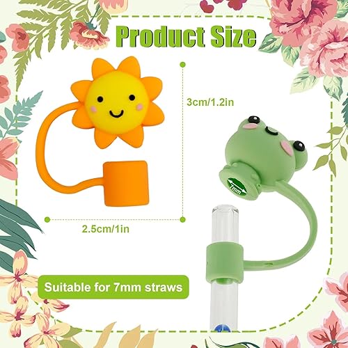 Miniatura 5 de Stanley - 13 fundas de popote compatibles con vasos Stanley de 30 y 40 onzas, bonita cubierta de popote de silicona para vasos, puntas de popote