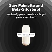 Vista 4 de Utiva Prostate Health - Fórmula natural para una función saludable y flujo de orina - Suplemento de próstata para hombres - Beta-sitosterol y palma