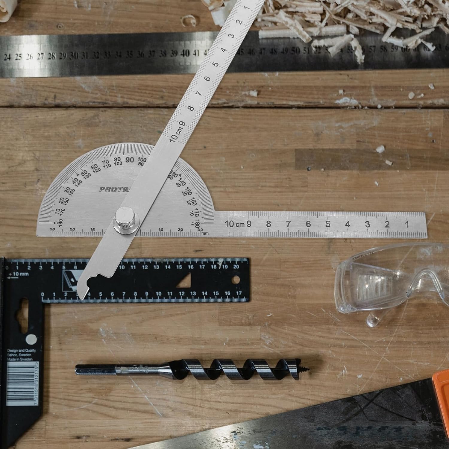 Angle Protractor Tool for Woodworking Measuring Gauge for Accurate Angles Carpentry and Construction Projects