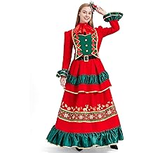 Mrs Claus Costume Adult Women Miss Santa Dress 4PCS Long Sleeve Christmas Outfit Party Holiday Plus Size