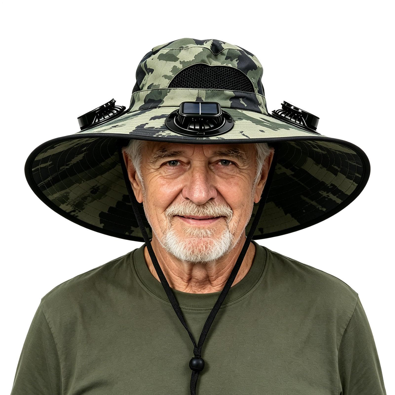 Gorros Ventilador Solar para Hombre Gorro Transpirable 3 Velocidades