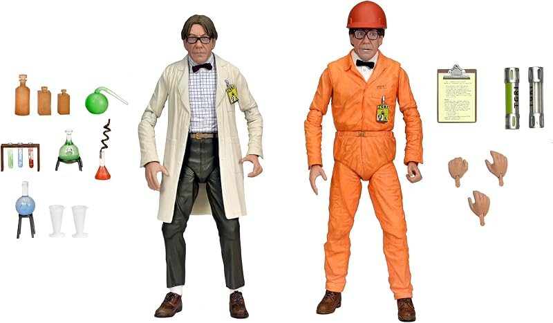 NECA Teenage Mutant Ninja Turtles 2: Secret of The Ooze - 1:7 Scale Action Figures, Lab Coat Professor Perry and Hazmat Suit Professor Perry 2-Figure Set