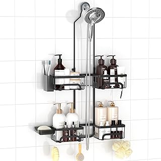 REINHARDT Shower Caddy Hanging for Handheld Showerheads Adjustable Split...