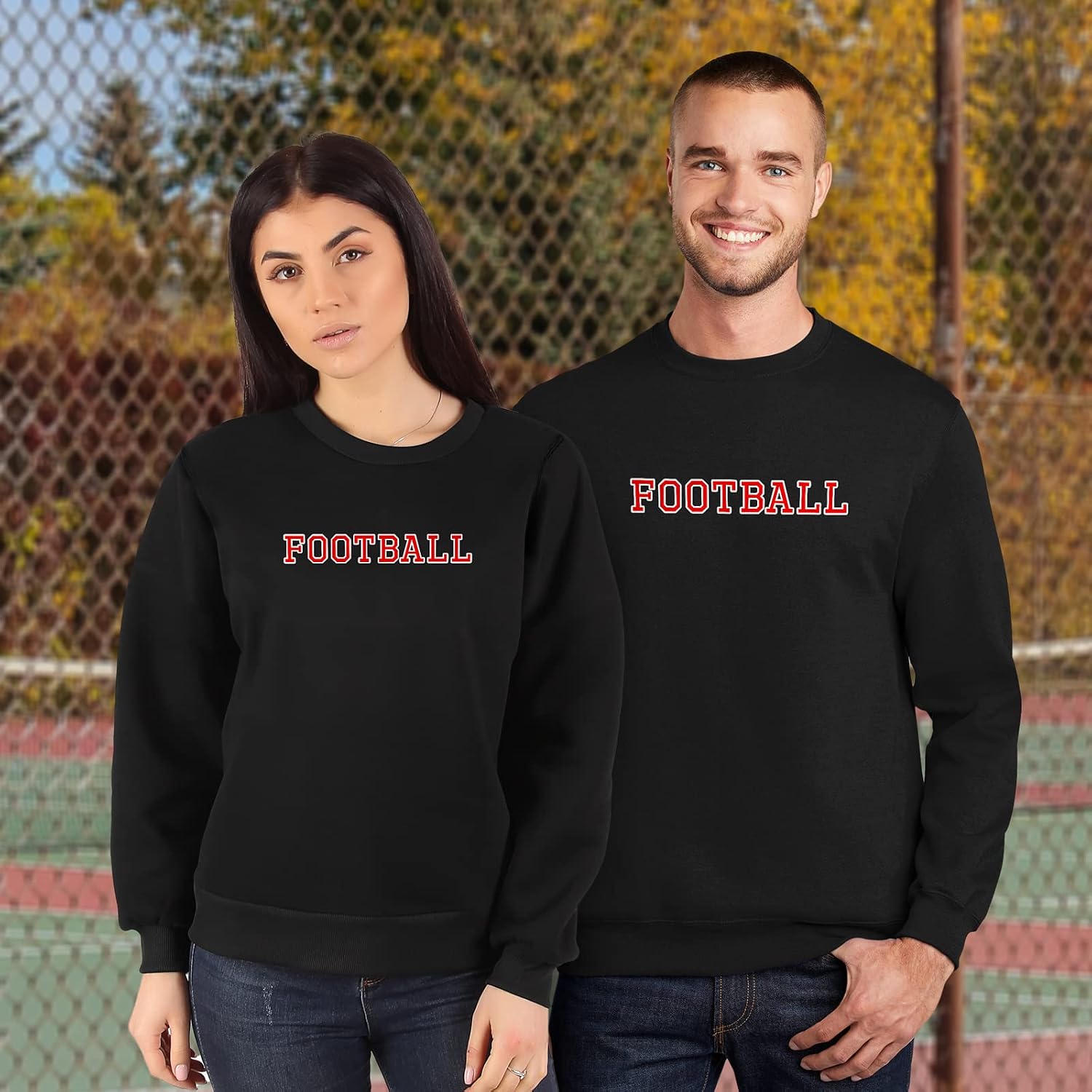 GotPrint Unisex Football Sweatshirts, Graphic Sweater for Women, Men, Sports Lover, Cotton Causal Soft, Round Neck Pullover