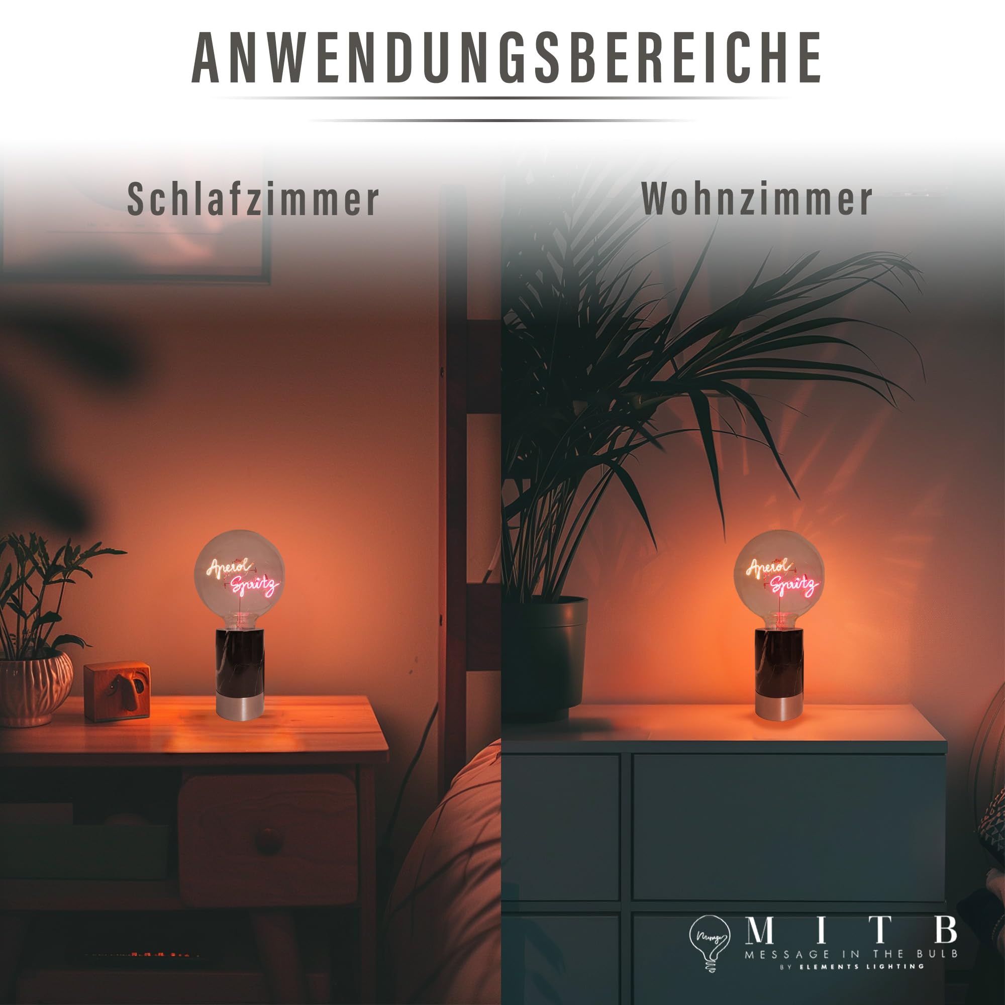 Fitz Lampenfuß E27 für Vintage Lampe, Lampenfassung Tischlampe in „Marmor-Optik“ 11 cm dimmbar, Retro-Lampensockel für Nachttischlampe, Message in the Bulb, Kabelgebunden, Elements Lighting