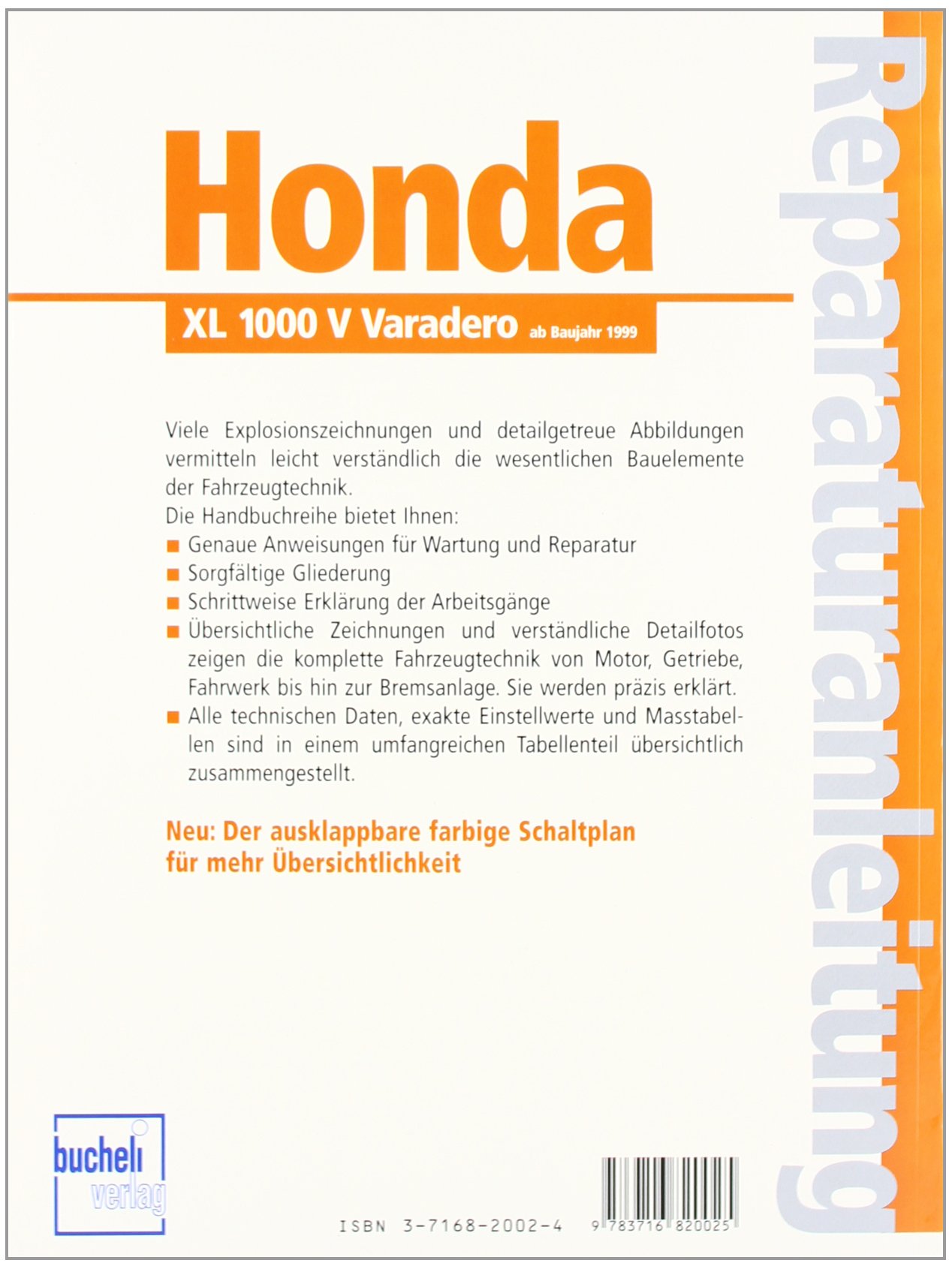 Honda XL 1000 V Varadero Reparaturanleitungen