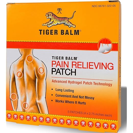 Tiger Balm Pain Relieving Patch, 5 Count
