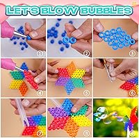 Vista 5 de IOOLEEM Cuentas de pony (2000 piezas, cuentas de pony negras), cuentas para hacer joyas, cuentas para manualidades, suministros para ensartar