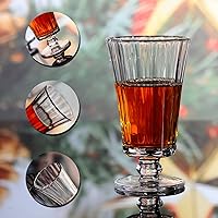 Vista 4 de Juego de 6 vasos de chupito de 4 onzas, vasos de tequila, vasos de chupito, lindos vasos de chupito, vasos de chupito transparentes, vasos de jerez