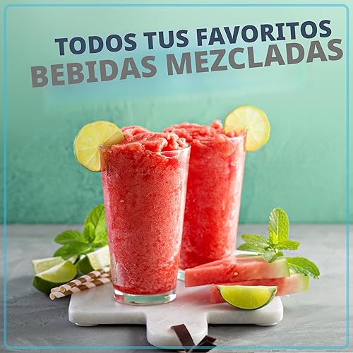 Miniatura 4 de Nostalgia Máquina de bebidas congeladas y máquina de margarita para el hogar, máquina de granizado de 32 onzas con boquilla de flujo de acero