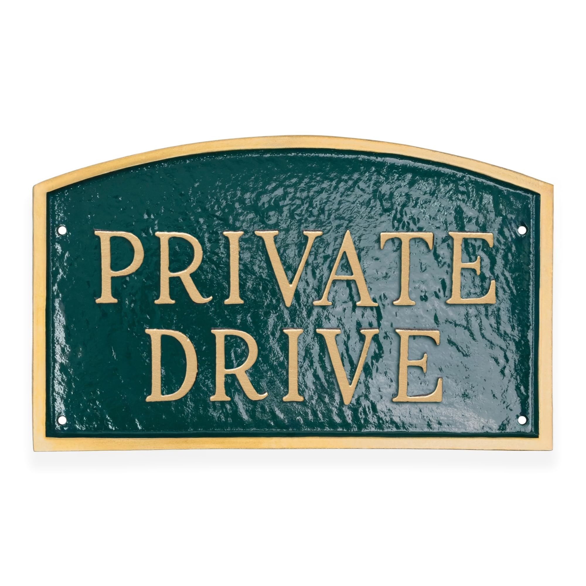 Placa decorativa de arco Montague Metal en verde y oro gran tamaño
