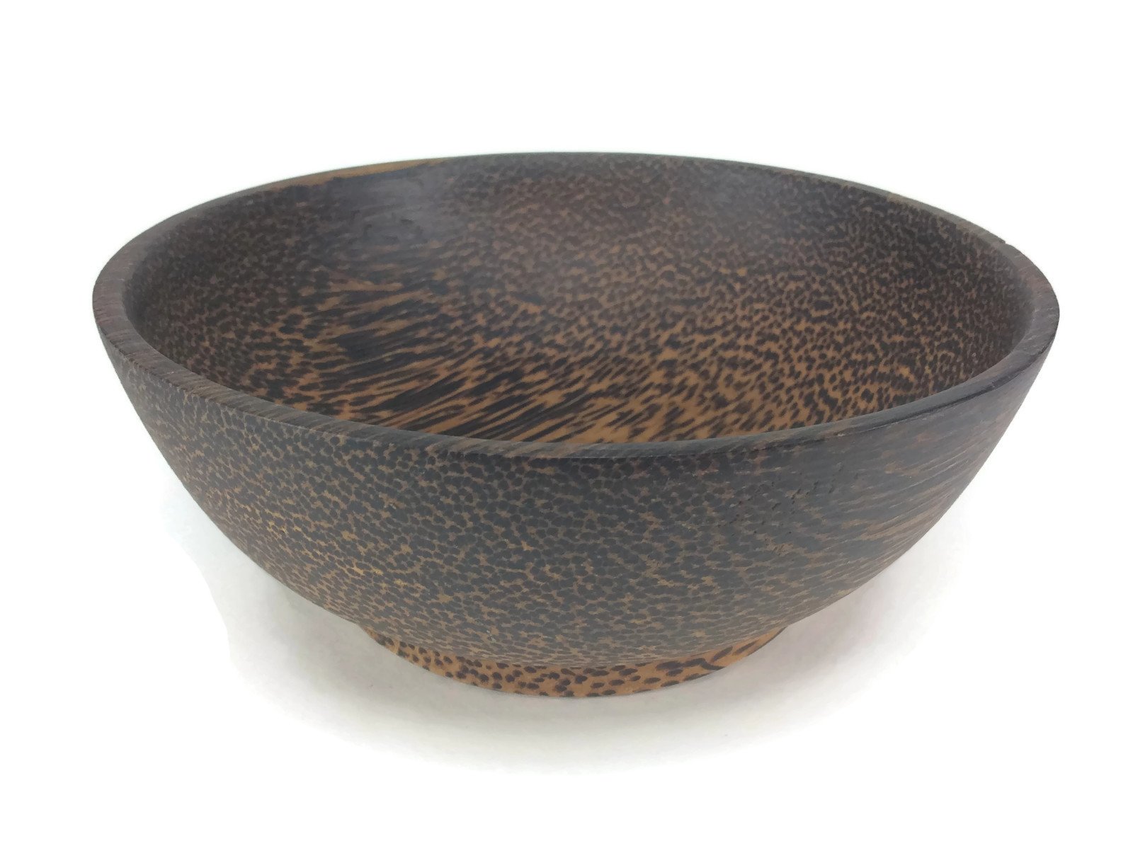 perfect2desire Rice Bowl Soup Bowl 6 Inches Black Wood Handmade Wooden Utensil Palm Wood Soup Rice Serving Bowl Restaurant Round Wooden Handcraft Serving
