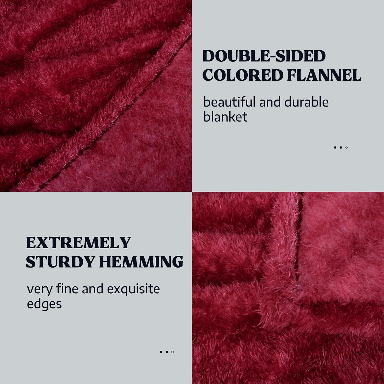 Macevia California King Size Blanket, Big Soft 120x120 Inches, Giant Fleece Fits Whole Family & Outdoor for Bed, Sofa, Couch, Camping (Burgundy, 120"x120") - Image 7