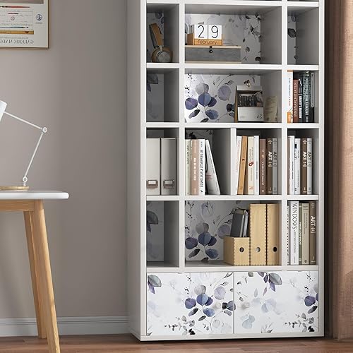 Miniatura 8 de Laatse Papel tapiz adhesivo de hojas moradas de 17.5 x 393 pulgadas, papel tapiz autoadhesivo vintage, impermeable, revestimiento de pared de vinilo