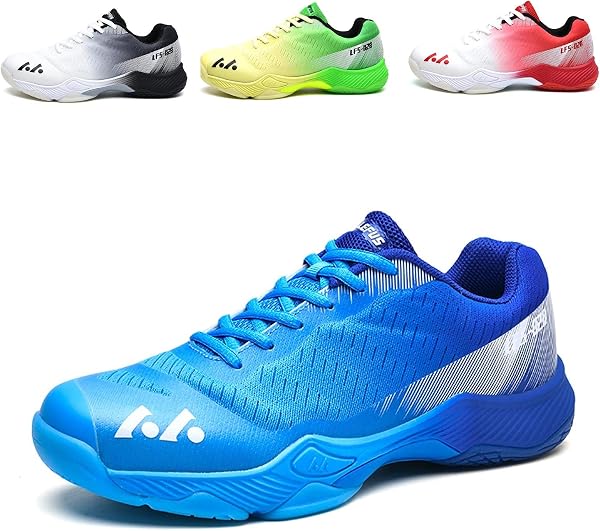 BLBK Badminton Shoes, Squash Shoes, Indoor Shoes for Different Flooring, Comfortable and Firm Grip, Unisex Volleyball Shoes - 1