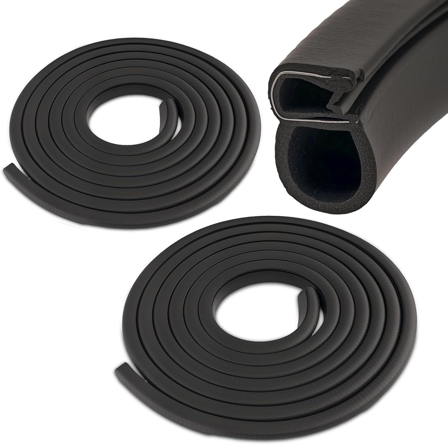 maXpeedingrods 2pcs Weatherstrip Window Moulding Trim Seal Belt for Cadillac Chevrolet GMC 1988-2000, Replacement for Front Left & Right Doors, Replaces 1AWSK00228, AM-35015073, 15758703