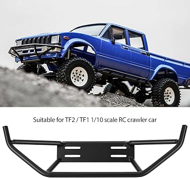 RC Front Rear Bumper, 19cm/7.48in Model Vehicle Upgrades Parts Accessories Metal Front Rear Bumper for TF2 / TF1 1/10 Scale RC Crawler Car