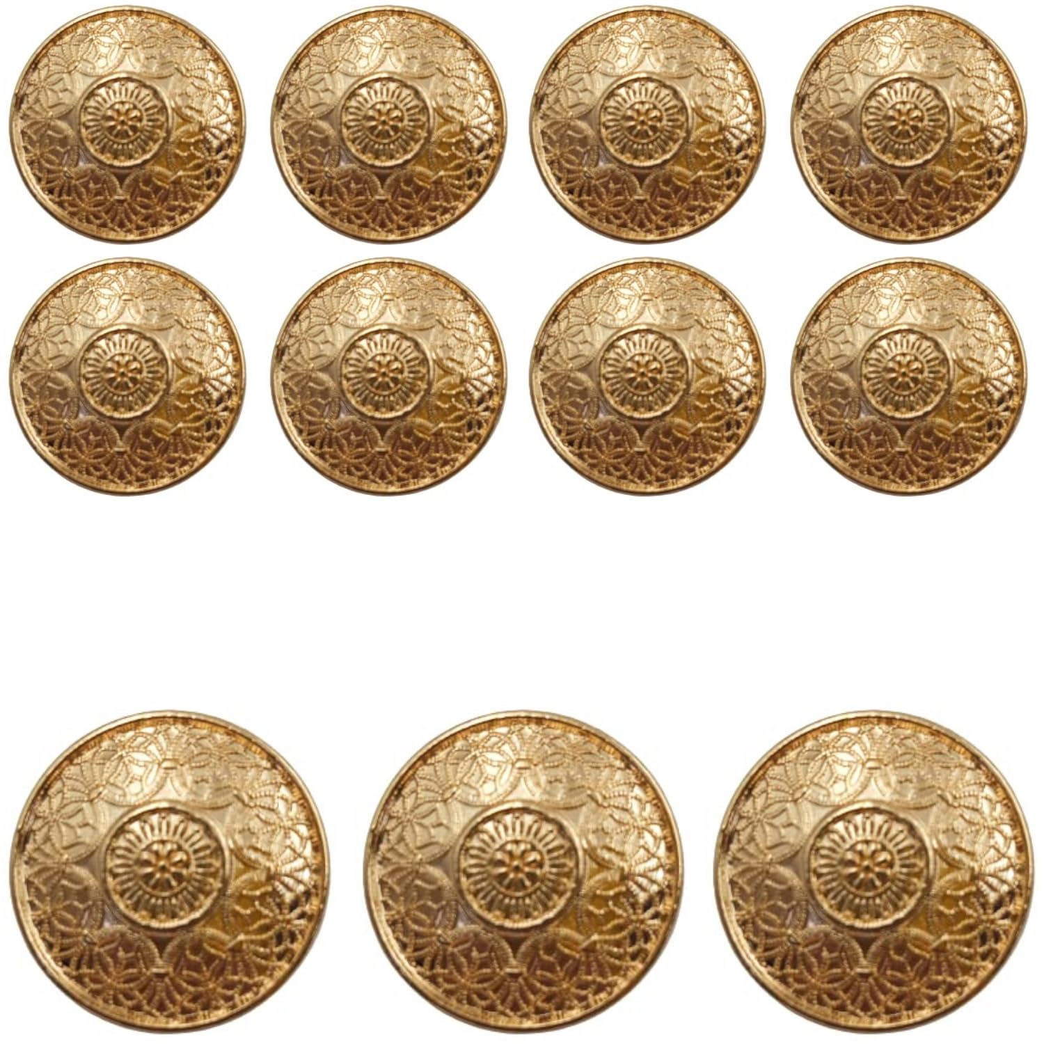 Ani Accessories Metal Golden Vintage Shank Button for Coat Blazer Suit, Sherwani and Indian Dresses Sports Coat and Bandhgala,Double Breast (8 pcs Small 3 pcs Long)-picture-17