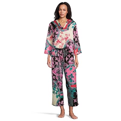 N by Natori Brocade V Neck Pajama Set Women
