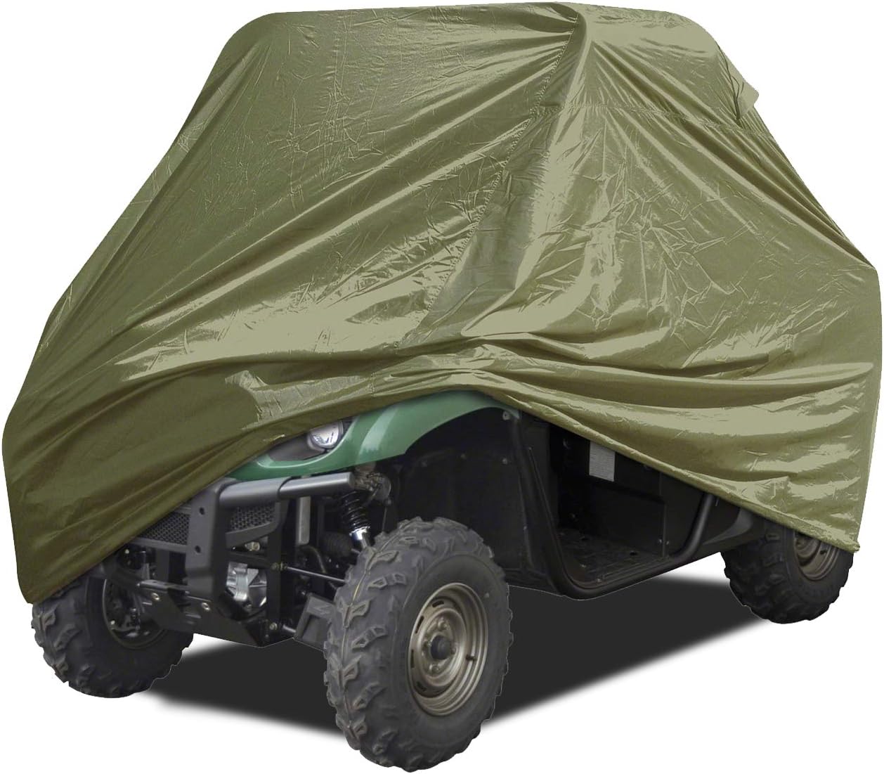EliteShield Waterproof Quad 4x4 6x4 UTV Cover, Heavy Duty Utility Task Vehicle SXS Storage Cover, Black Color Fits UTV up to 120"L with roll cage for Polaris RZR Yamaha Can-Am Defender Kawasaki Ranger
