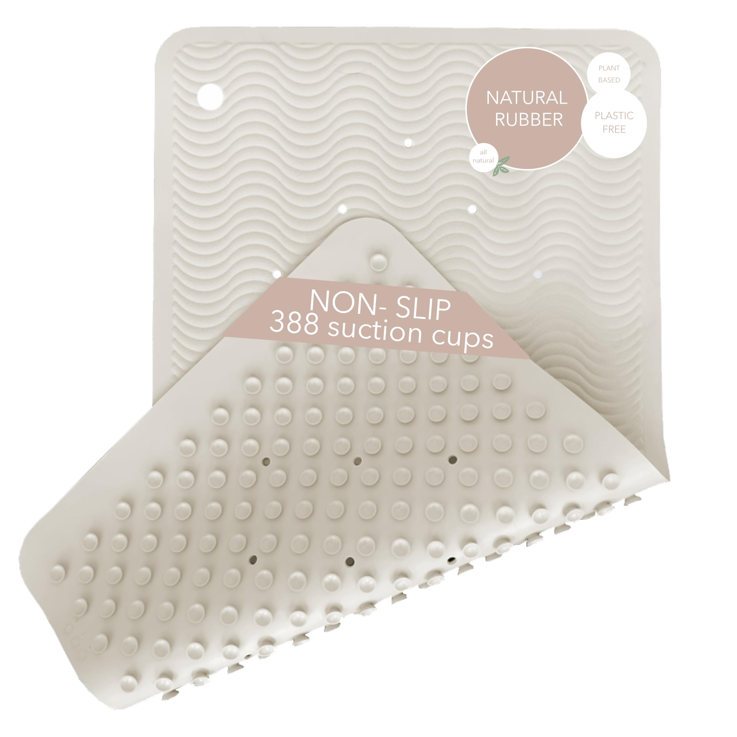 HEVEA Natural Rubber Wave Bath Mat