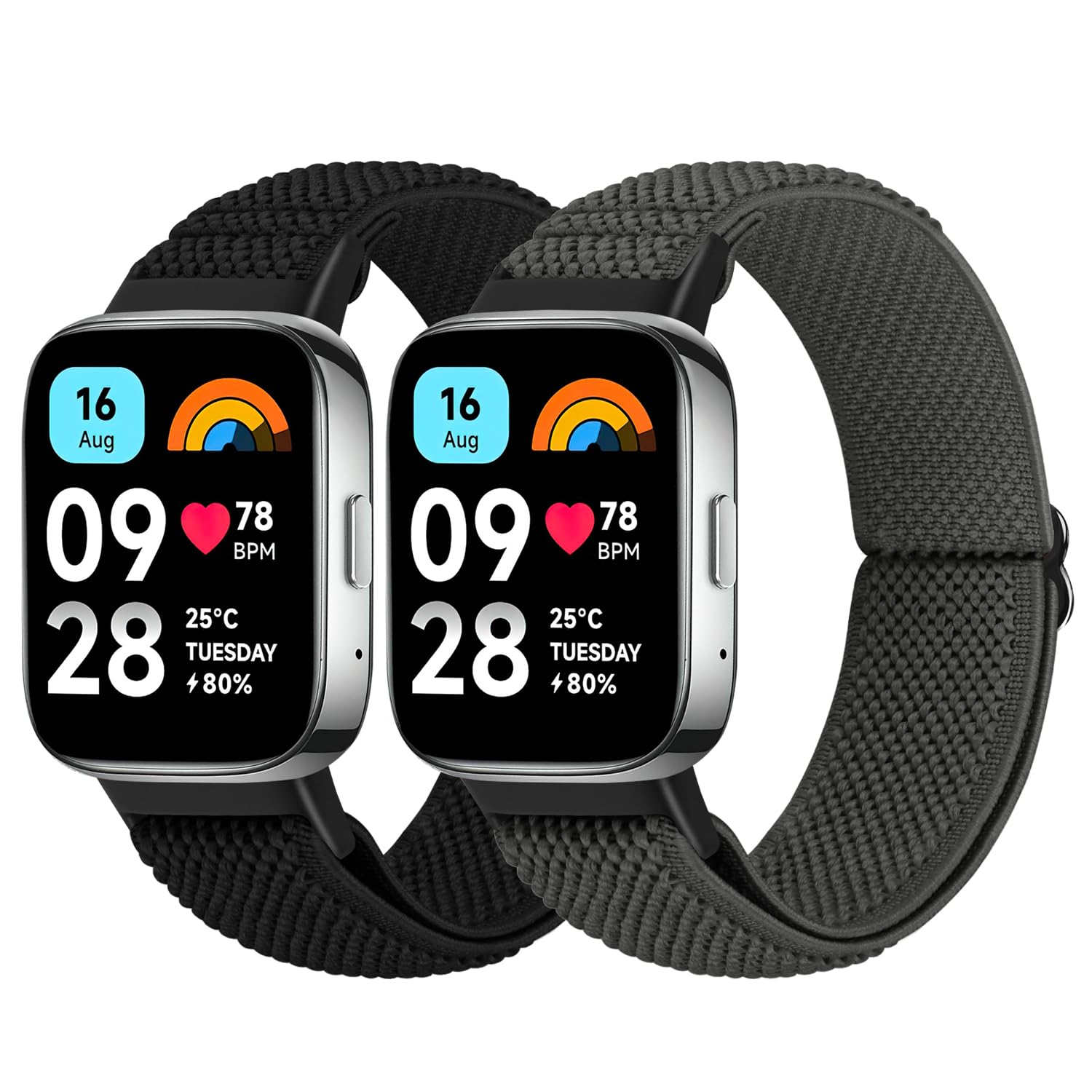 SHIJZWD Fascia elastica per orologio compatibile con Xiaomi Redmi Watch 3 Active, cinturino di ricambio in nylon per orologio sportivo compatibile con Xiaomi Redmi Watch 3 Active