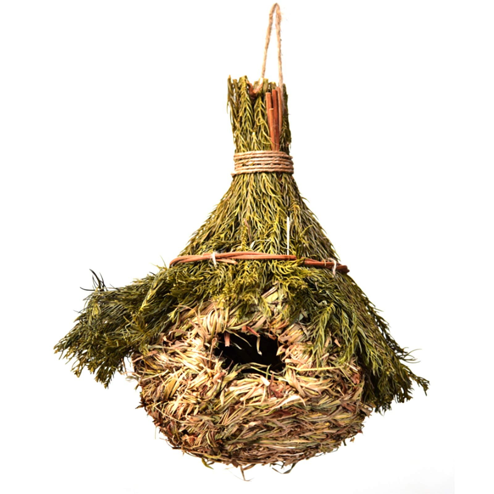 Casa para pájaros Nido de pájaro Tejido 100% de Fibra Natural para Mantenerse Caliente en Invierno, Lugar de Descanso y cría de aviario, 23x14 cm, 28x20 cm (tamaño: 28x20 cm)