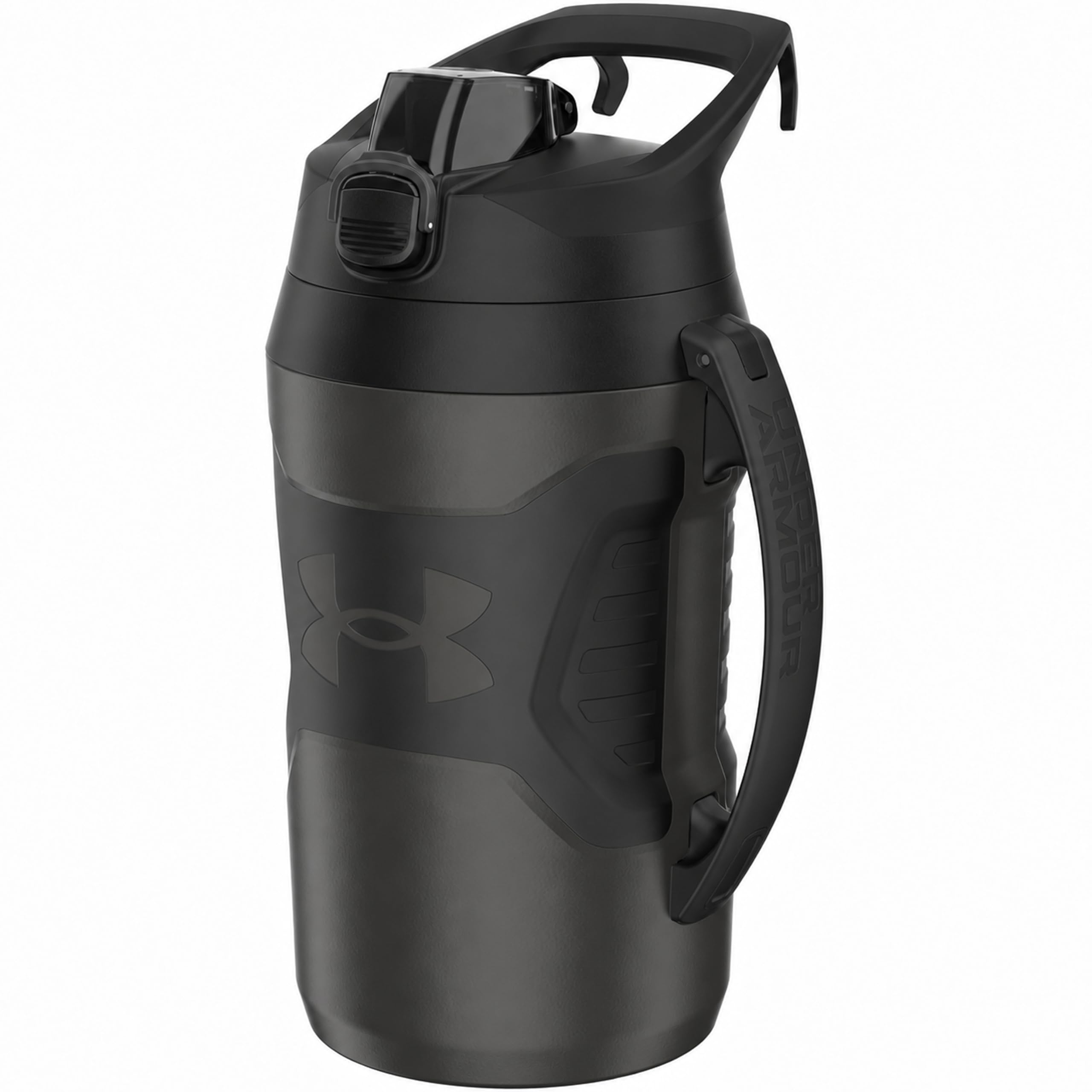 Under Armour Insulated Water Bottle with Handle & Fence Hook, Half Gallon Sports Water Jug, Leak-Resistant & BPA-Free for Baseball, Football & Gym - Jet Grey/Black, 64oz Jet Grey/Black 64 Ounces