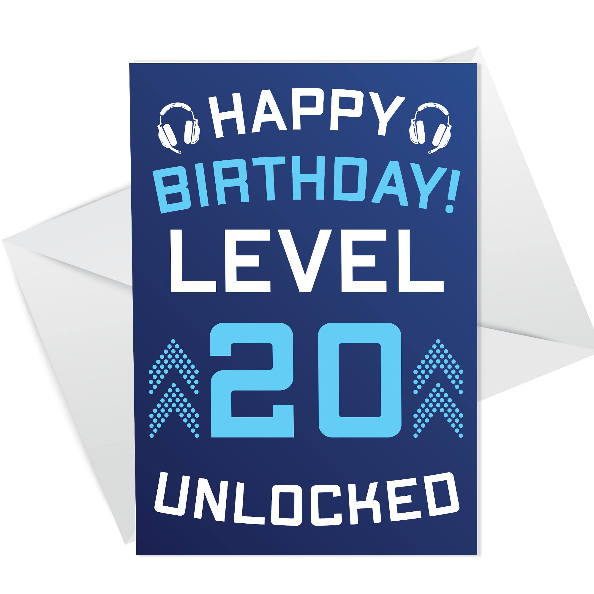 RED OCEAN 20th Birthday Gamer Card For Son Brother Gaming Theme Birthday Card For Boys