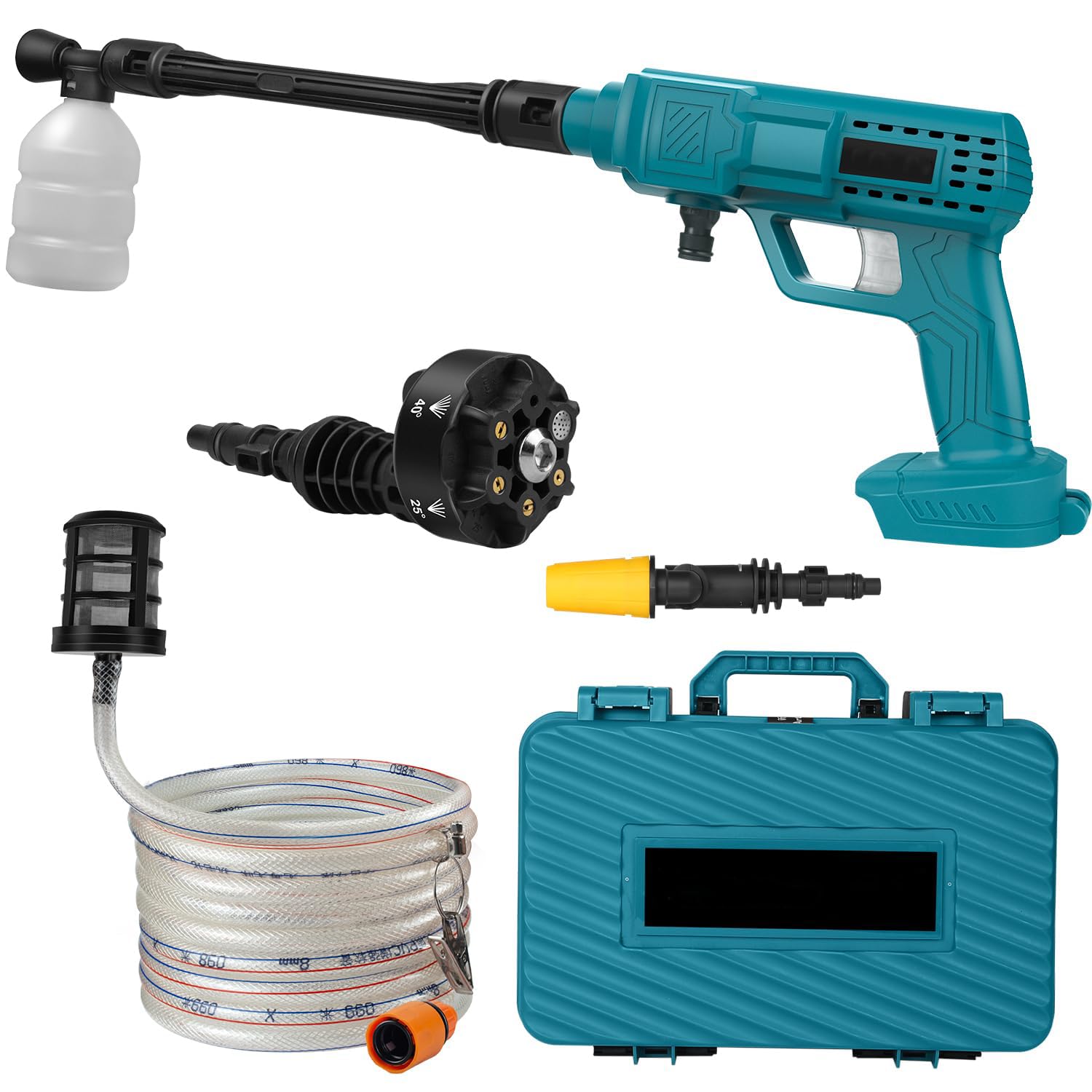 Amazon | 【独自強化版】高圧洗浄機HP-02 青 コードレス マキタ18V